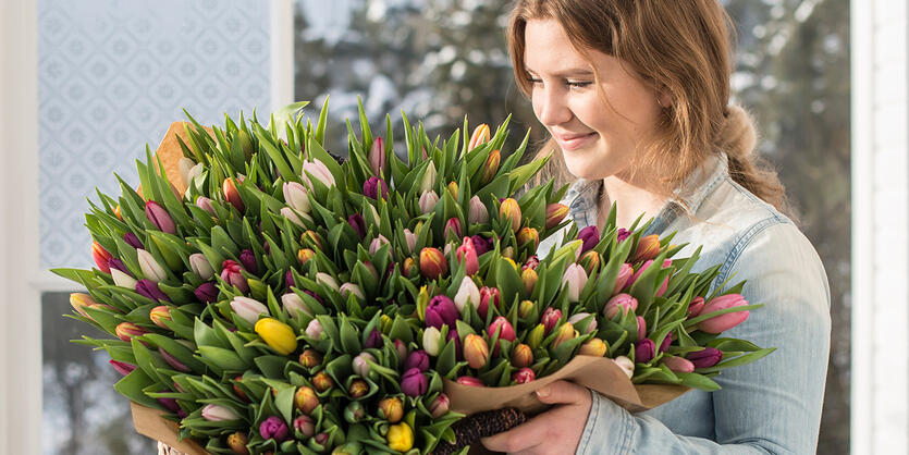 Sett farge p&aring; tilv&aelig;relsen med<br/> norske tulipaner