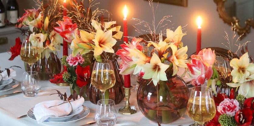 Slik f&aring;r du svibler og amaryllis<br/> i vase til &aring; vare